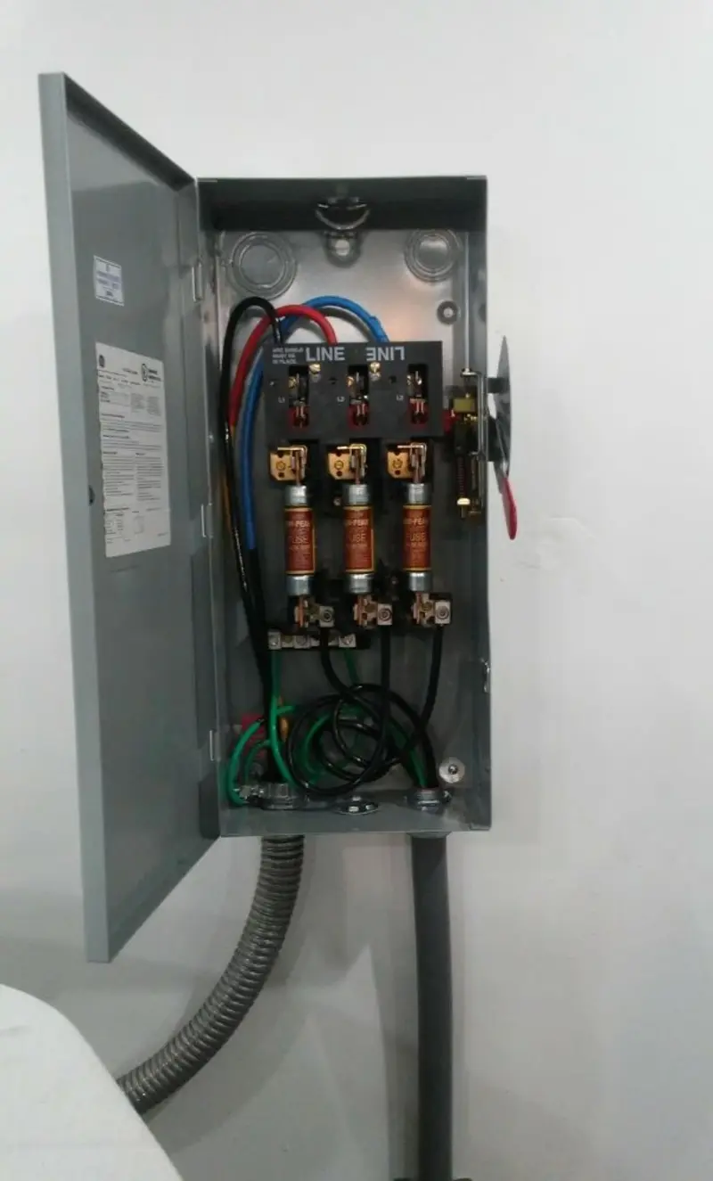 Three-phase disconnect switch installed for Electrical Wiring & Rewiring in Robbinsville