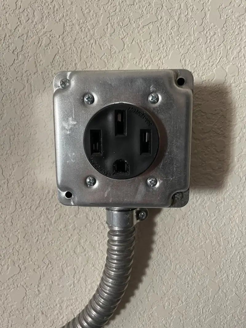 NEMA 14-50 outlet installed for Electrical Panel Upgrade in Robbinsville